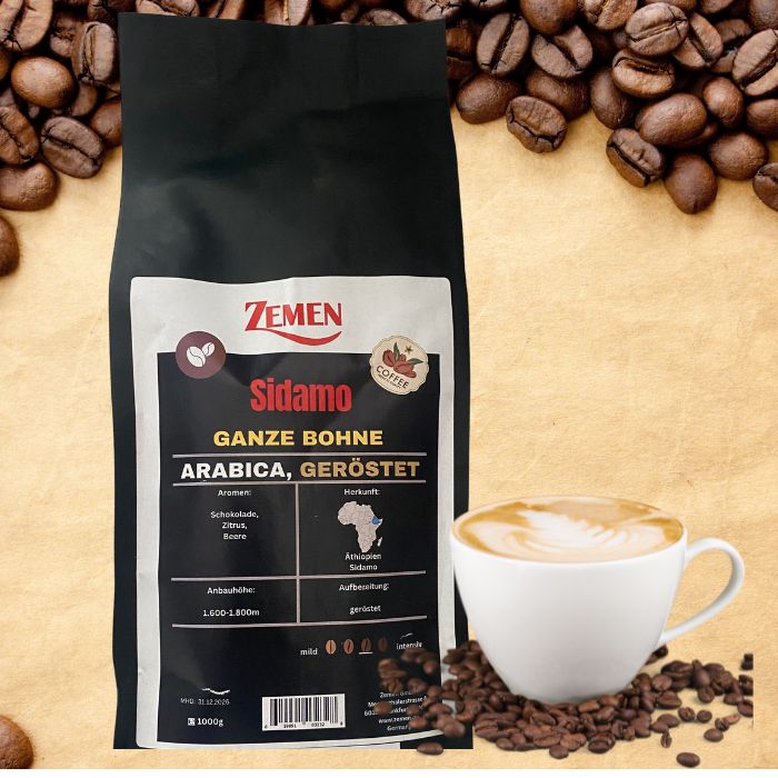 Kaffee Arabica, ganze Bohne, geröstet 500g