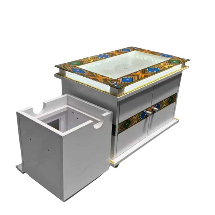 Rekebot Tilbig mit Glasplatte+LED+Stoveholder